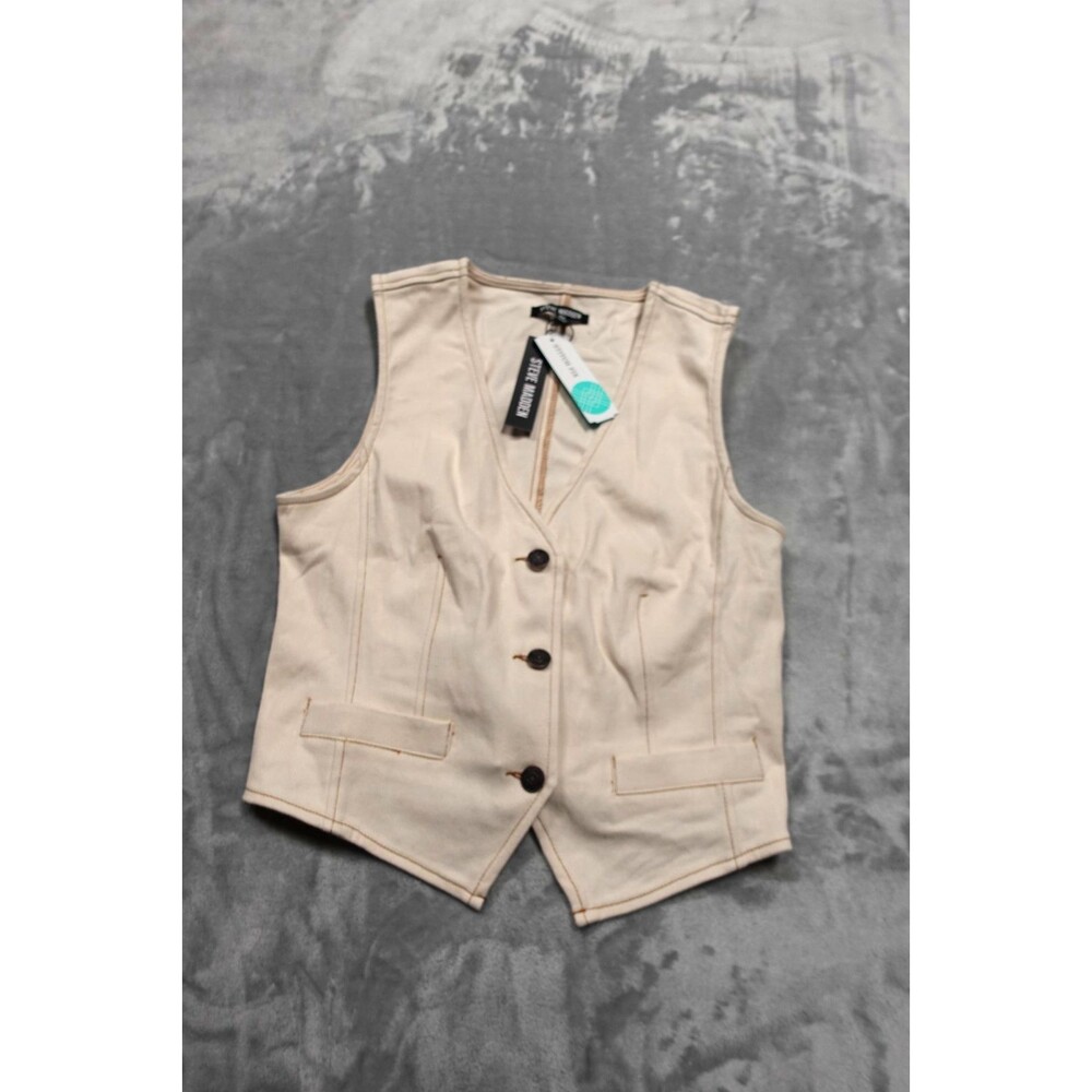 NWT Steve Madden Medium Oatmeal Beige Micky Top‎ Vest